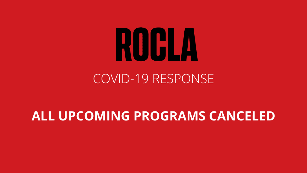 All upcoming programs canceled