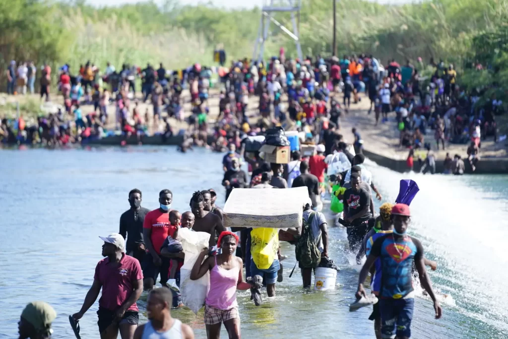 haitian migrants in the river