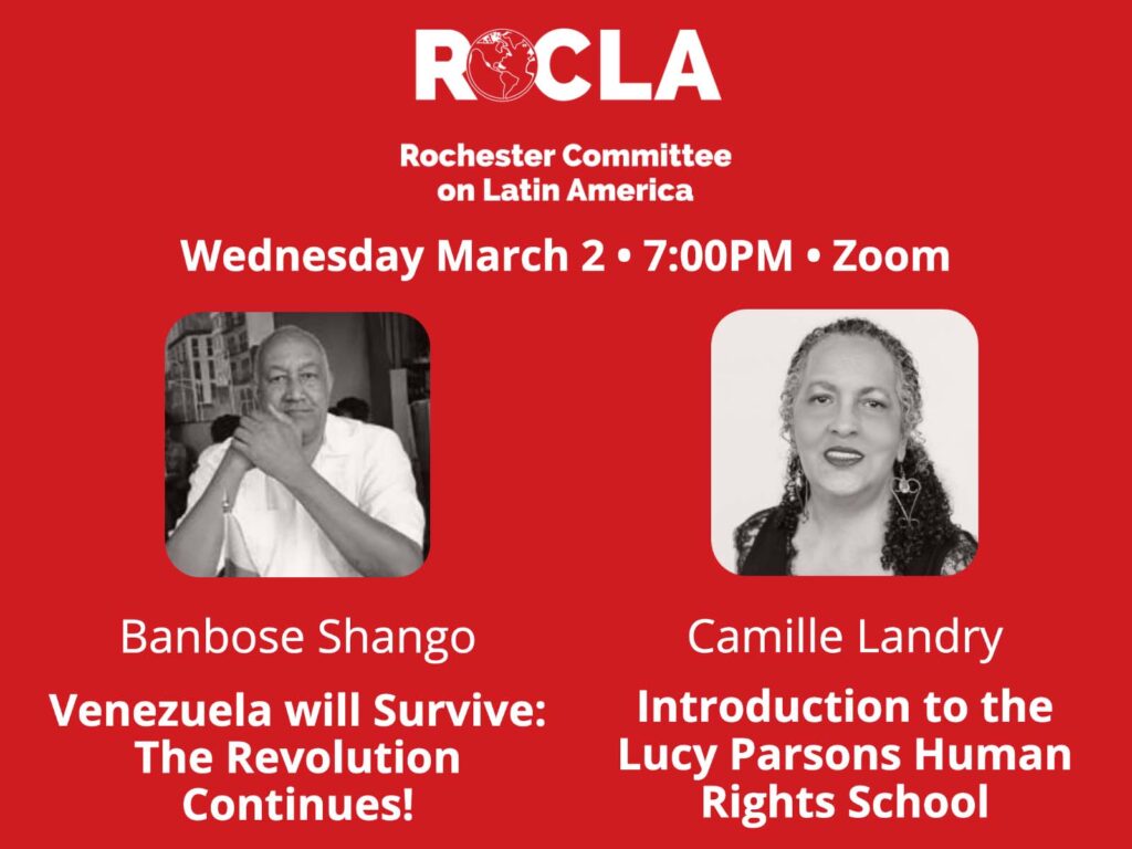 Intro to the Lucy Parsons Human Rights School and Venezuela will Survive: The Revolution Continues!