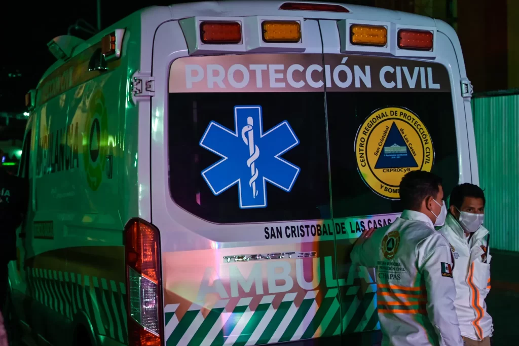 An ambulance in San Cristobal de las Casas, Chiapas, Mexico
